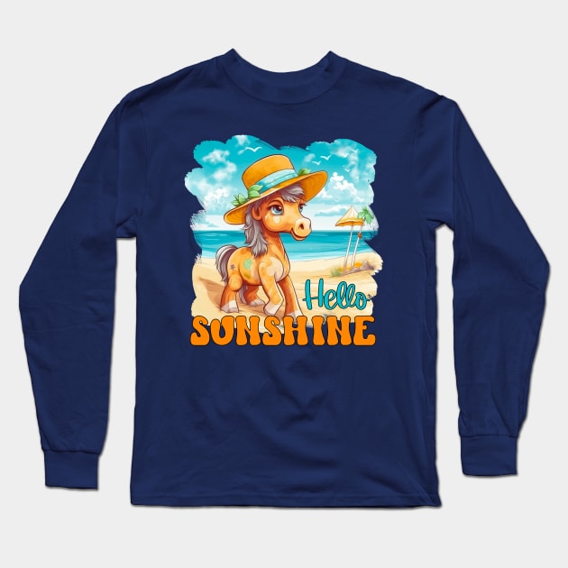 Hello Sunshine Long Sleeve T-Shirt by Designs by Ira